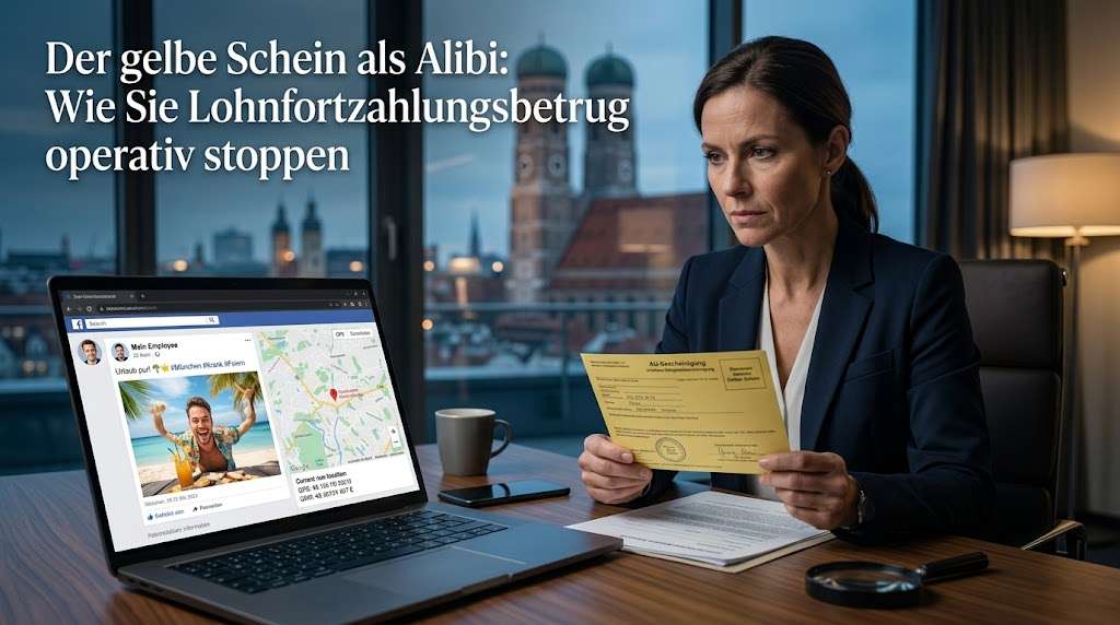 Mehr über den Artikel erfahren Der gelbe Schein als Alibi: Wie Sie Lohnfortzahlungsbetrug operativ stoppen